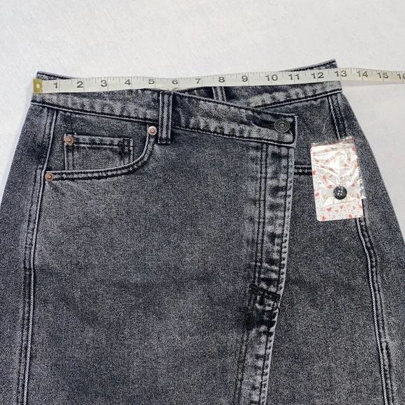 Free People Parker Wrap Demin Skirt Sz 25 - Picture 5 of 13